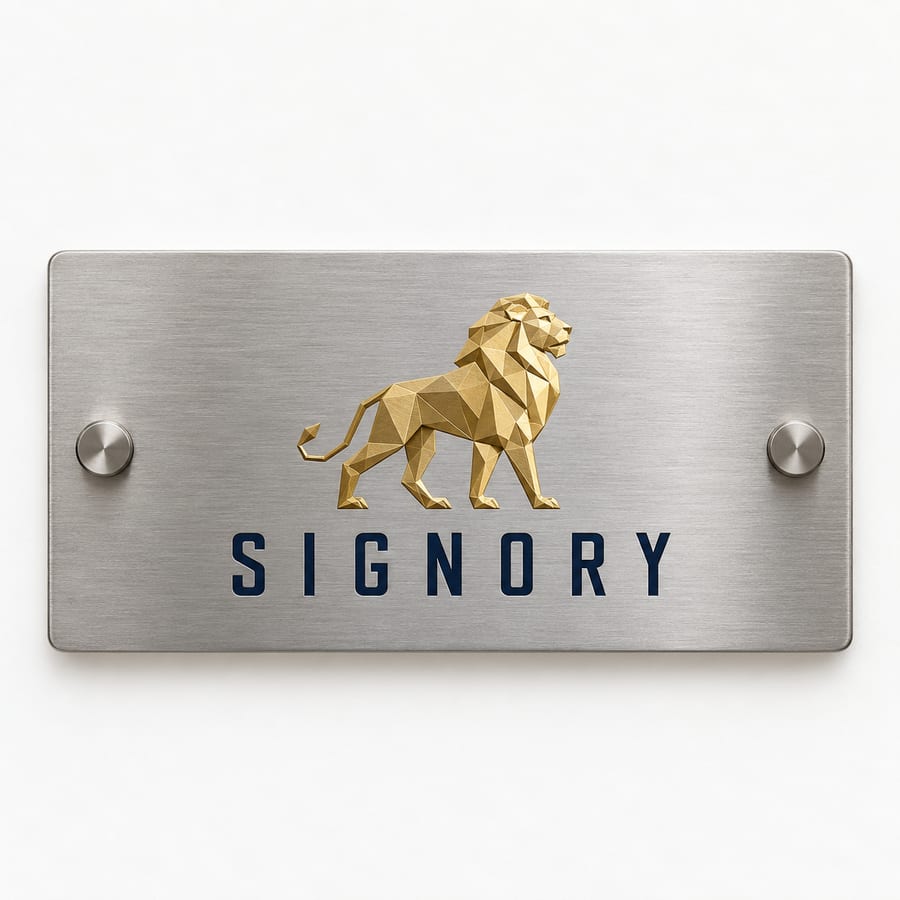 Door or letterbox sign (illustrative image)