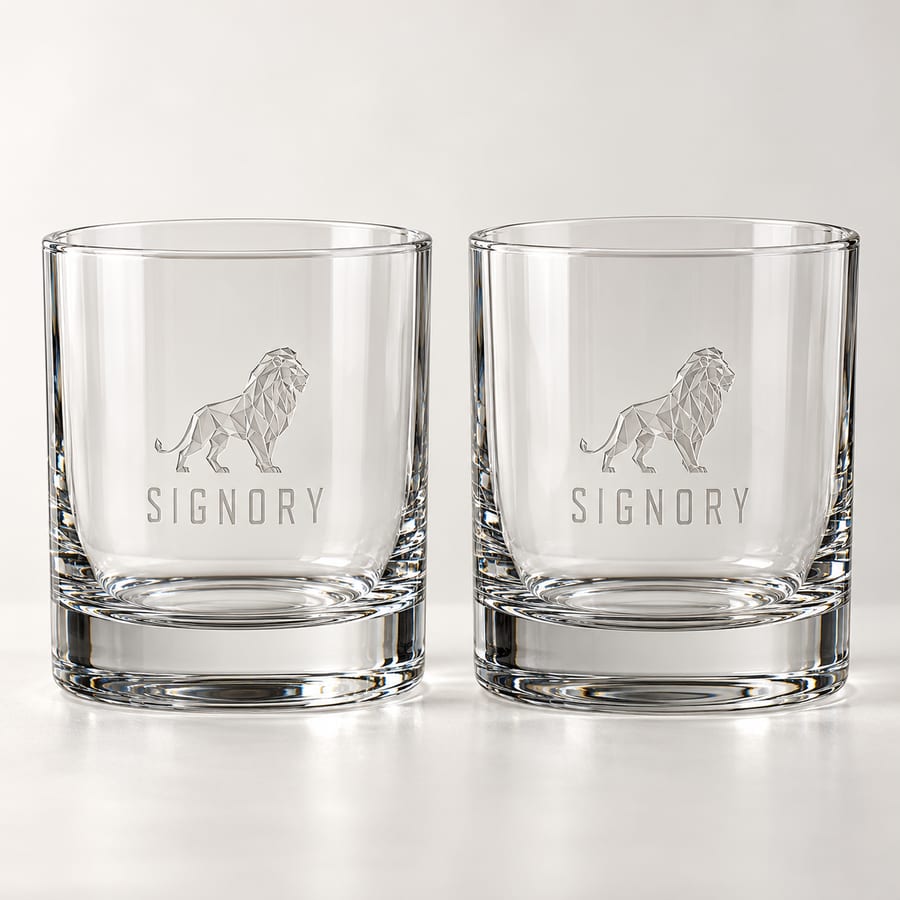 Two engraved glasses (illustrative image)